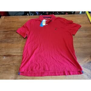 NWT Nautica Mens All Cotton Classic Fit Short Sleeve Performance Deck Polo Shirt